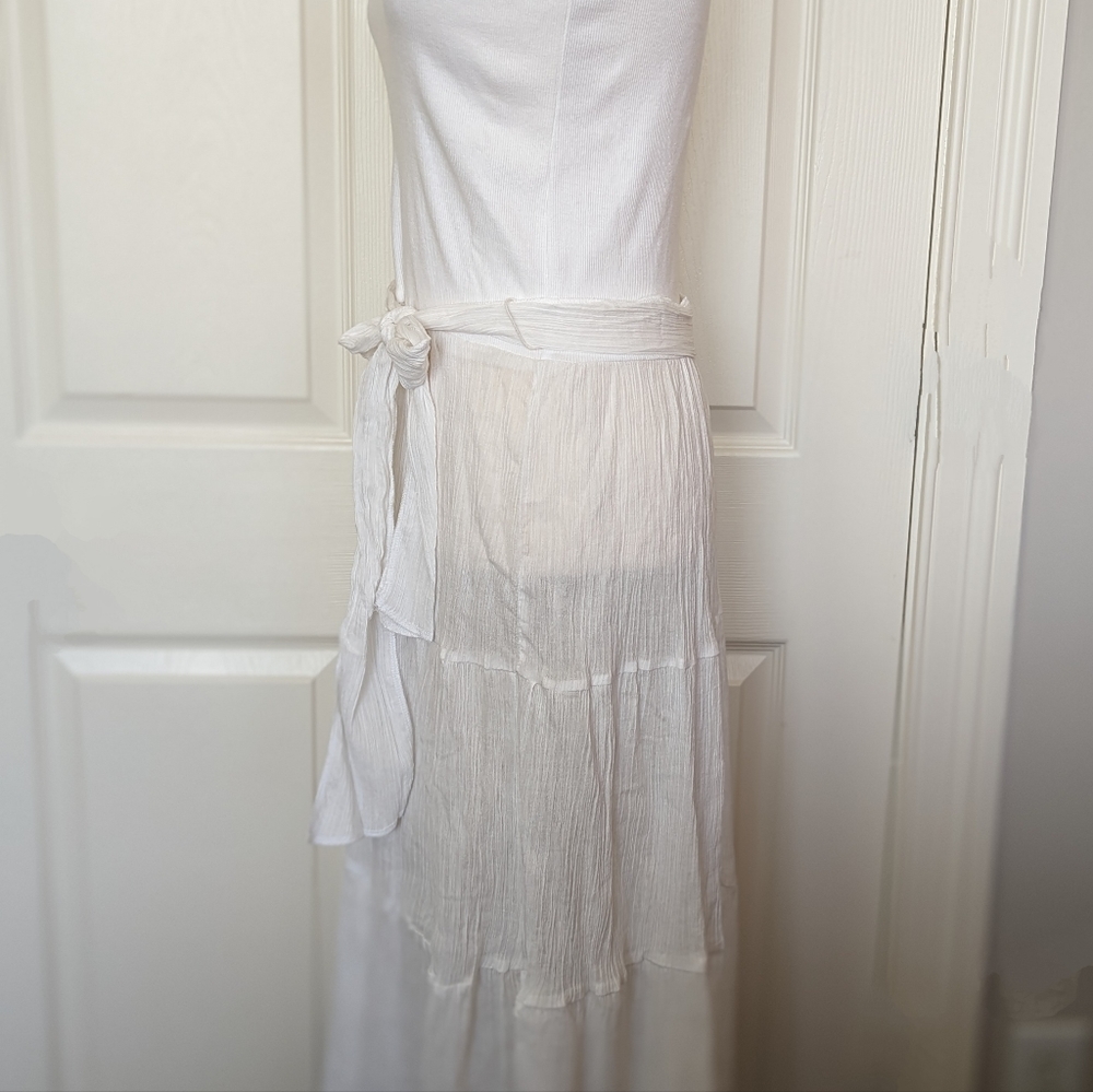 NWT White Ruffled Tiered Boho Dress Collection 18 Small -Medium /Med - Large - Picture 9 of 10